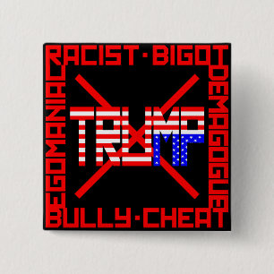 Anti Trump 2 Inch Square Button
