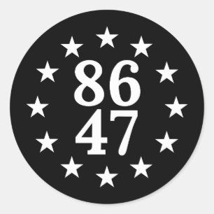 Anti Trump 8647 Classic Round Sticker