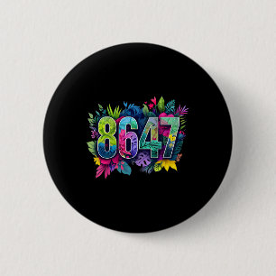 Anti Trump 8647 Floral Resist 86 47 Impeach Trump 2 Inch Round Button