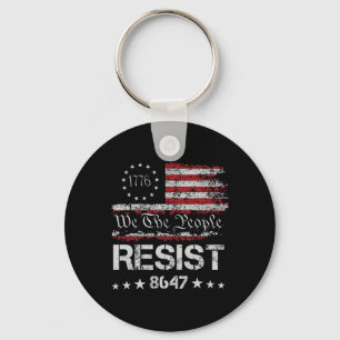 Anti Trump 8647 Resist Impeach Trump Impeach 47 86 Keychain