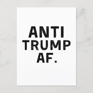 Anti Trump AF American Democracy Postcard