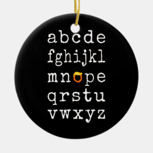 Anti-Trump Alphabet - Nope V Ceramic Ornament