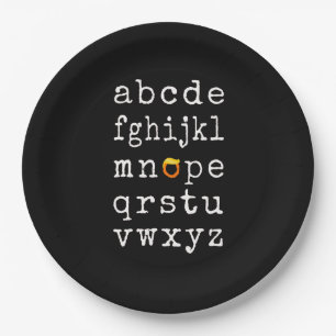 Anti-Trump Alphabet - Nope V Paper Plate