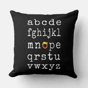 Anti-Trump Alphabet - Nope V Throw Pillow