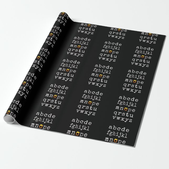 Anti-Trump Alphabet - Nope V Wrapping Paper (Unrolled)