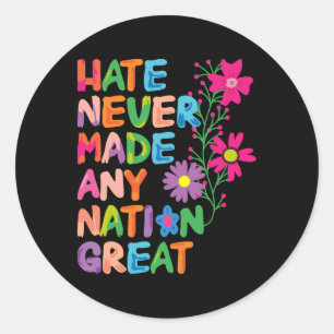 Anti Trump Artistic Floral Democrat President Libe Classic Round Sticker