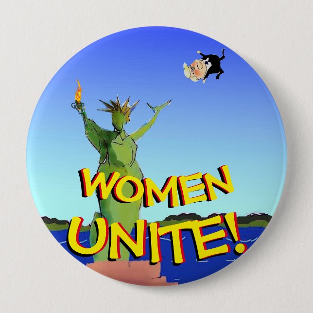 Anti Trump Biden Women Unite Vote Democrat 2020 4 Inch Round Button (Front)