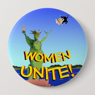 Anti Trump Biden Women Unite Vote Democrat 2020 4 Inch Round Button