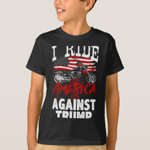 Anti Trump Biker Pro Democracy Resist Against Trum T-Shirt