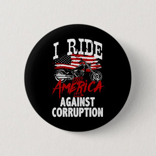 Anti Trump Biker Resist Against Corruption Protest 2 Inch Round Button