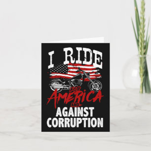 Anti Trump Biker Resist Against Corruption Protest Card