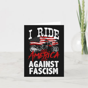 Anti Trump Biker Resist Against Fascism Protest Card