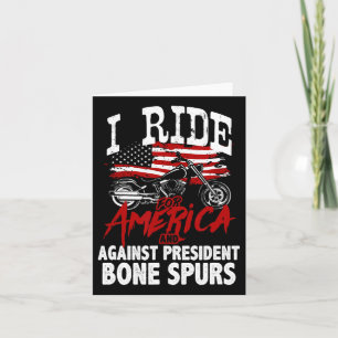 Anti Trump Biker Resist Against President Bone Spu Card