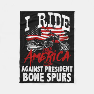 Anti Trump Biker Resist Against President Bone Spu Fleece Blanket