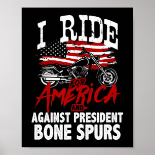 Anti Trump Biker Resist Against President Bone Spu Poster