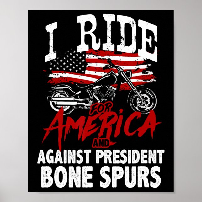 Anti Trump Biker Resist Against President Bone Spu Poster (Front)
