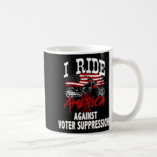 Anti Trump Biker Resist Against Voter Suppression Coffee Mug