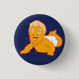 Anti-Trump Button: TURMP CRY-BABY 1 Inch Round Button