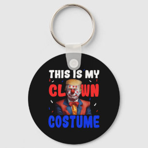 Anti Trump Clown Costume Funny Halloween President Keychain