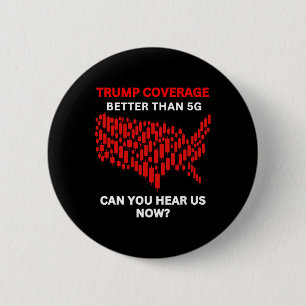Anti-trump Coverage Better Than 5g Us Map Red Stoc 2 Inch Round Button