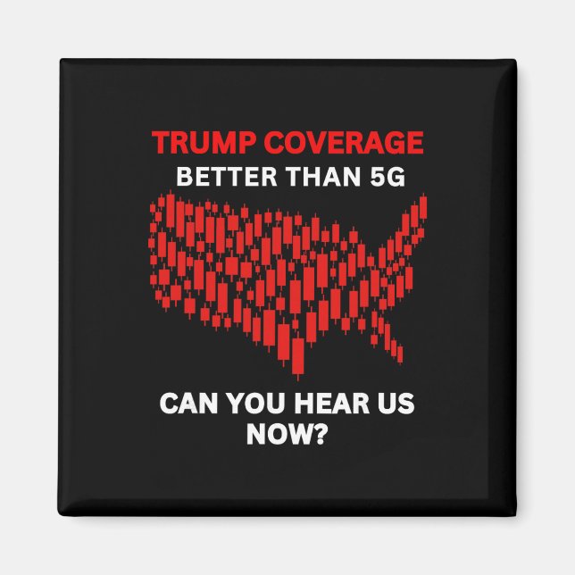 Anti-trump Coverage Better Than 5g Us Map Red Stoc Magnet (Front)