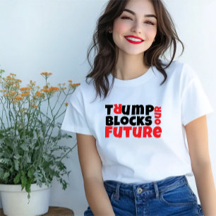 Anti Trump feminist protest slogan red black T-Shirt