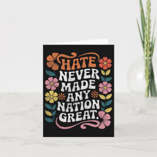 Anti Trump Floral Democrat President Liberal 1 Card