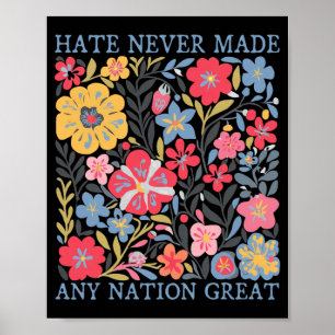 Anti Trump Floral Democrat President Liberal 1 Poster