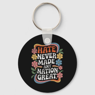 Anti Trump Floral Democrat President Liberal 3 Keychain