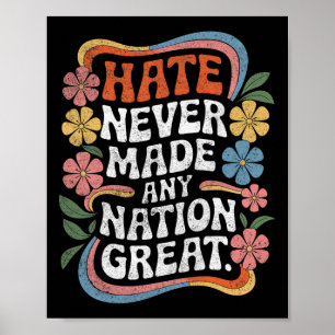 Anti Trump Floral Democrat President Liberal 3 Poster