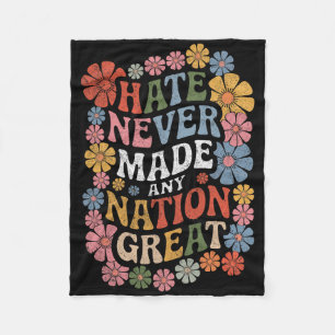 Anti Trump Floral Democrat President Liberal Fleece Blanket