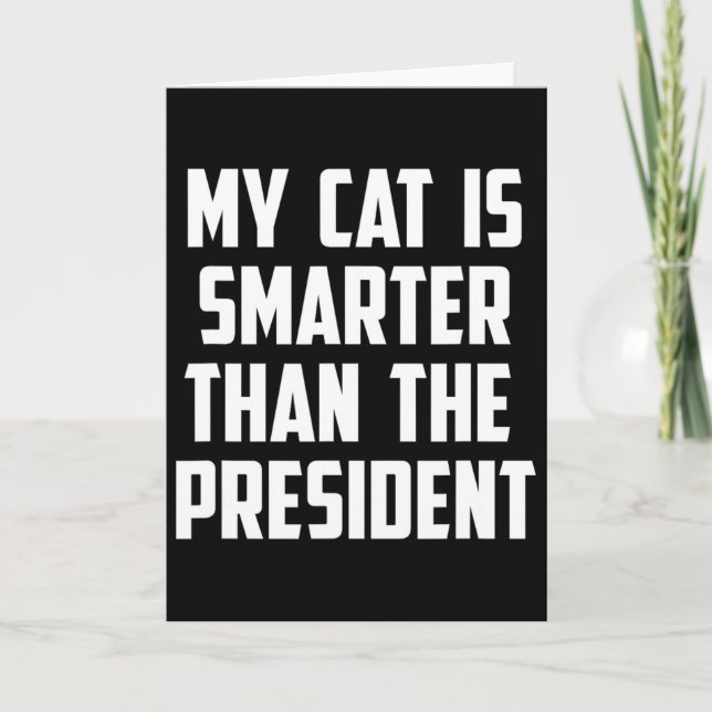 Anti Trump For Men And Women With Cats  Card (Front)