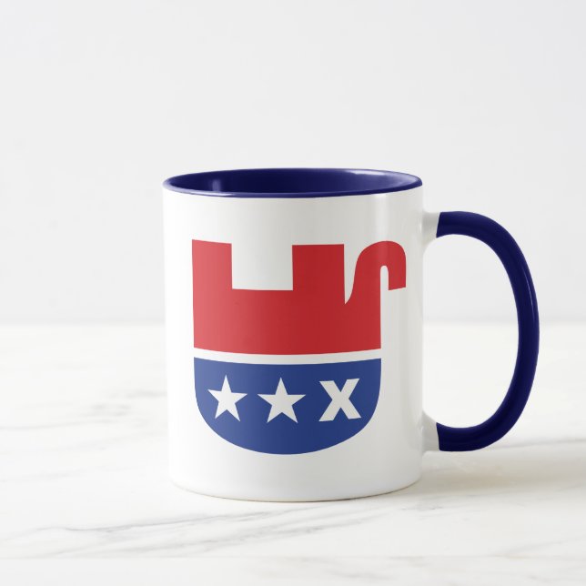 Anti Trump GOP Republican Dead Elephant Mug (Right)