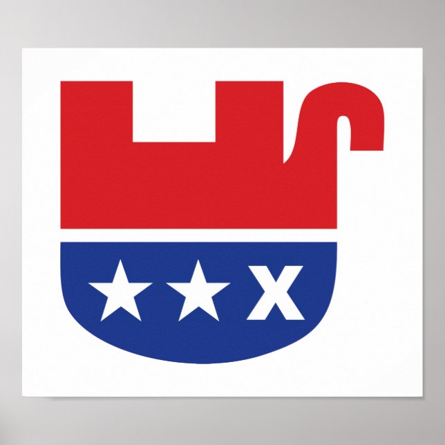 Anti Trump GOP Republican Dead Elephant Poster (Front)