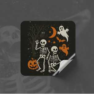 Anti Trump Halloween Skeleton FDT Trump Halloween Square Sticker