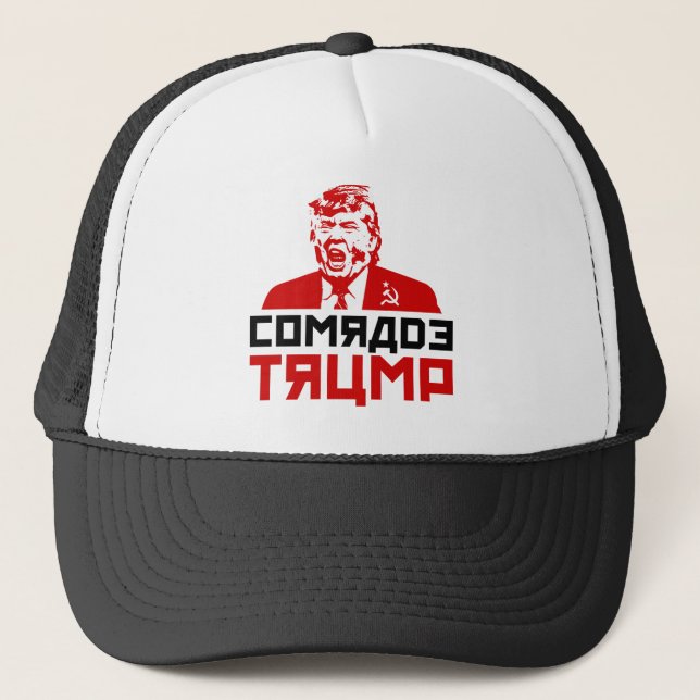Anti-Trump Hat: "Comrade Trump" Trucker Hat (Front)