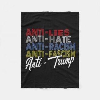 Anti Trump Hate Lies And Fascism Resist Vote Nov 5 Fleece Blanket