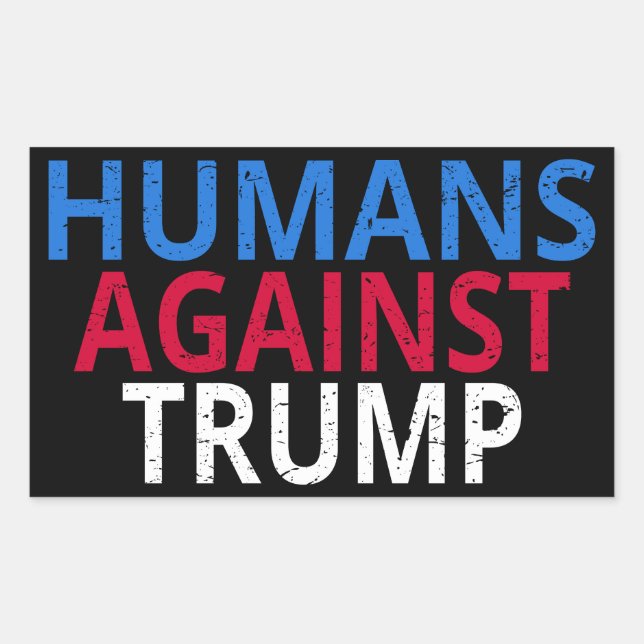 Anti-Trump - Humans Against Trump Sticker (Front)