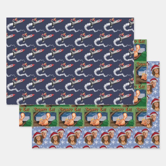 Anti-Trump humour Wrapping Paper Sheet (Set)