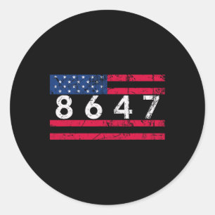 Anti Trump Impeach 47 8647 86 47 47th President Us Classic Round Sticker