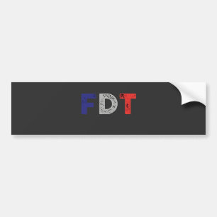 Anti Trump Maga FDT Resist Democracy Retro Bumper Sticker