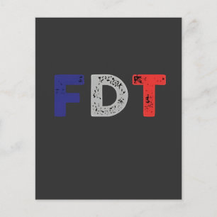Anti Trump Maga FDT Resist Democracy Retro Flyer