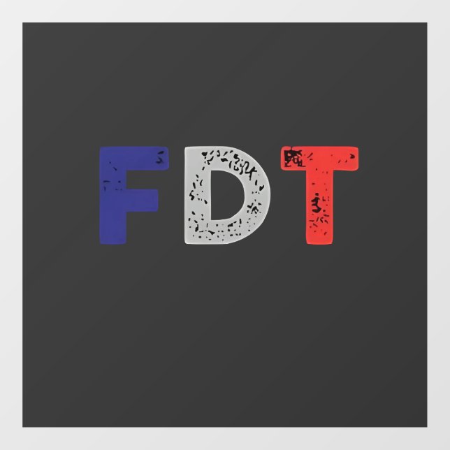 Anti Trump Maga FDT Resist Democracy Retro Window Cling (Sheet)