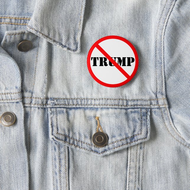 Anti Trump No Donald Trump joe biden 2 Inch Round Button (In Situ)