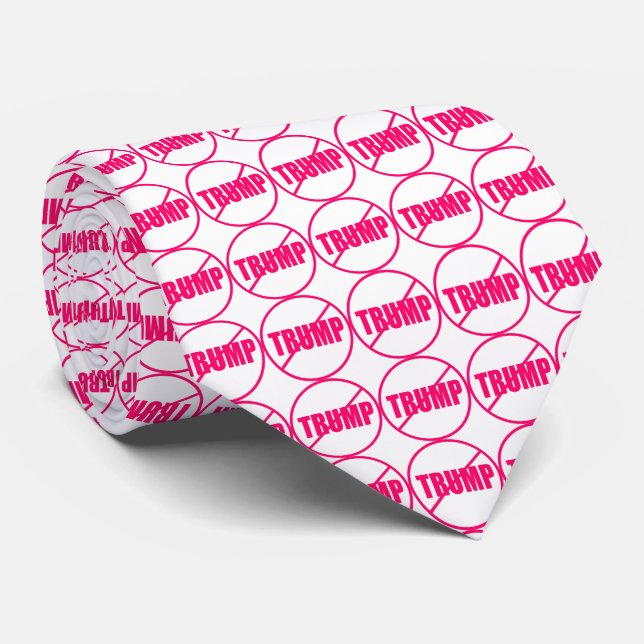Anti Trump No Trump Custom Donald Trump Tie (Rolled)