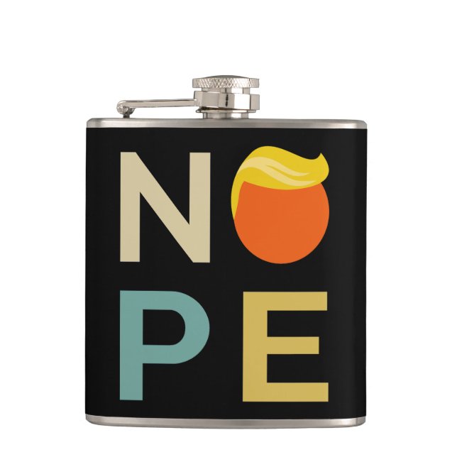 Anti-Trump - Nope Edition III Hip Flask (Front)