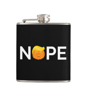 Anti-Trump - Nope Halloween Edition I Hip Flask