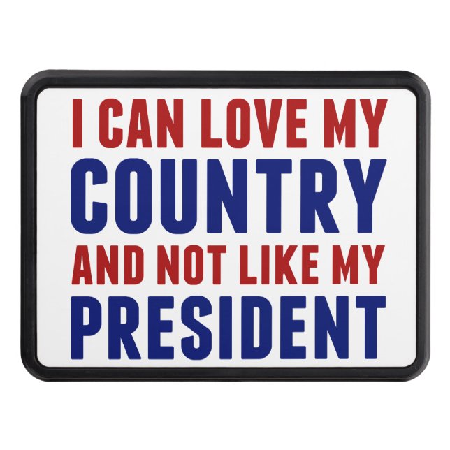 Anti Trump Patriotic Not My President Trailer Hitch Cover (Front)