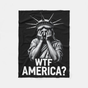 Anti-trump Political And Democracy Wtf America 1 Fleece Blanket