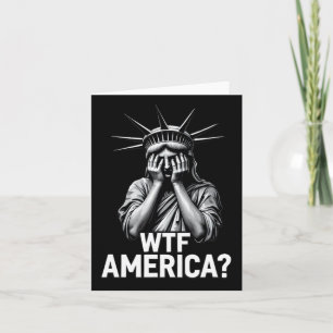 Anti-trump Political And Democracy Wtf America 2 Card